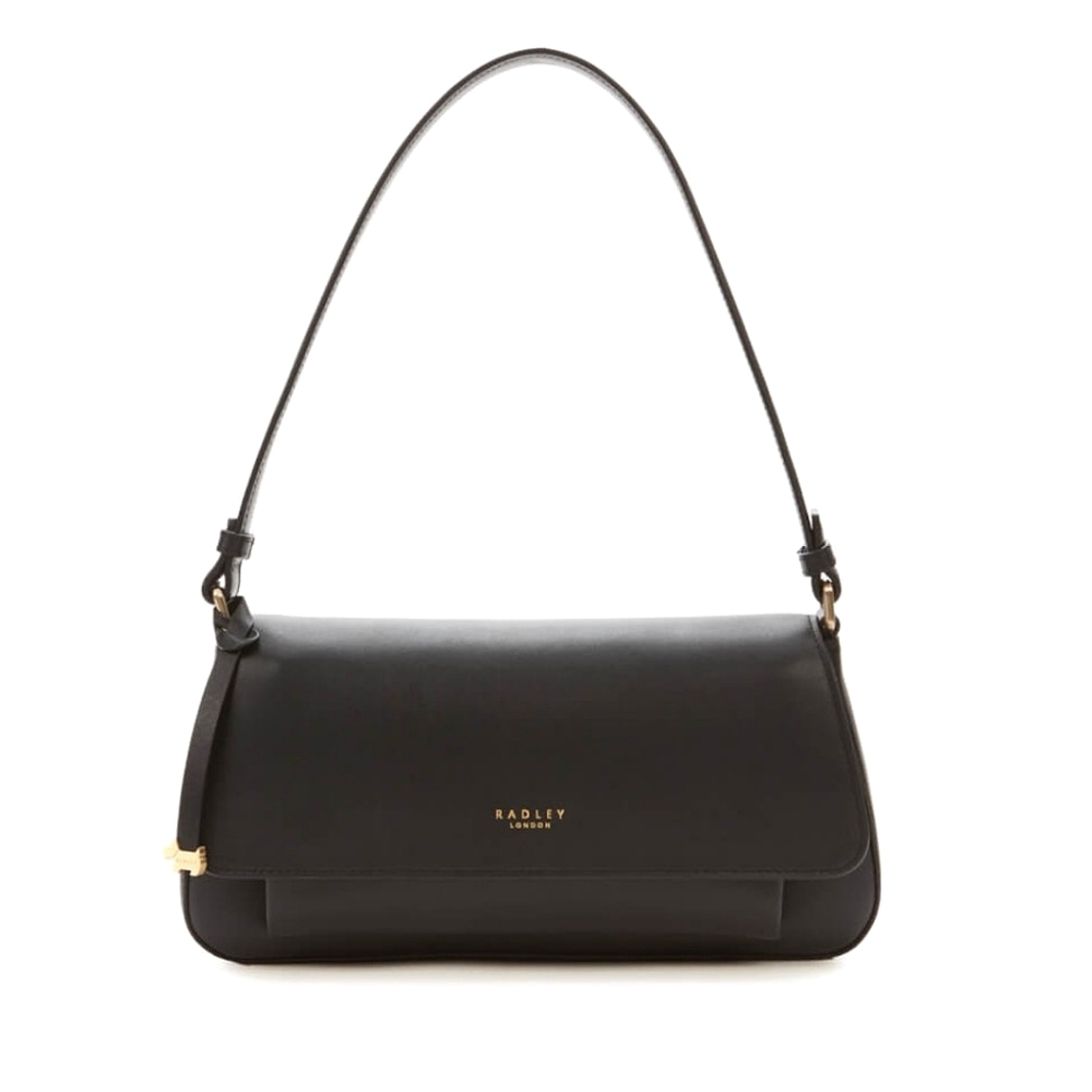 NWT Radley London Women's Vale Black Medium Flapover Shoulder Bag